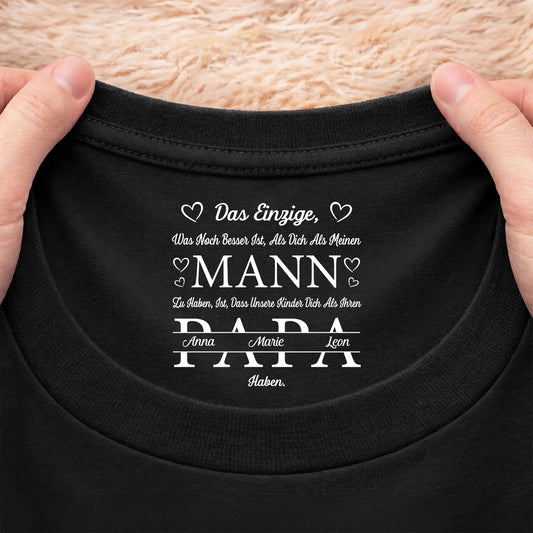 8963AGE2 das einzige was noch besser ist personalisiertes geschenk  schwarzes t shirt nackenlabel drucken mama papa 8963aasdsa