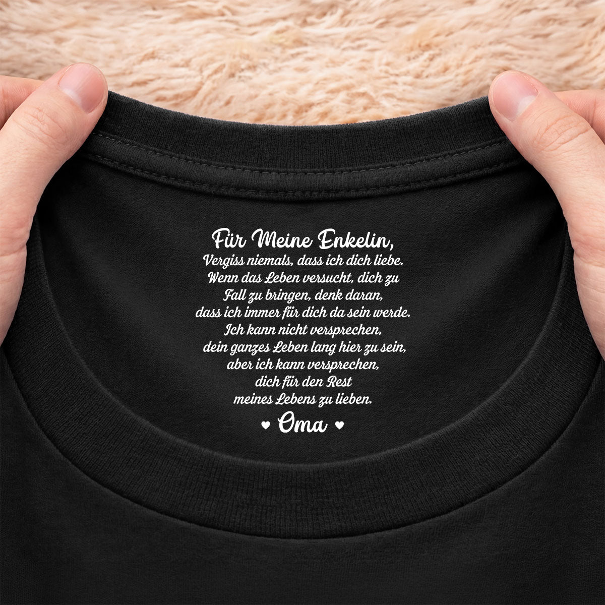 8977AGE1 ich kann versprechen dich fur den rest meines lebens zu lieben personalisiertes geschenk  schwarzes t shirt nackenlabel drucken sohn tochter manner frauen 8977aacvsa_2