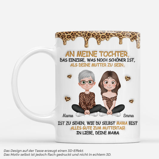 8993MGE1 3d druck effekt meine tochter wird mutter spruche personalisierte geschenke tochter  tasse 8993m8qaa