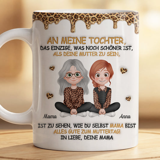 8993MGE2 3d druck effekt meine tochter wird mutter spruche personalisierte geschenke tochter  tasse 8993m8qaa