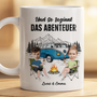 9031MGE2 und so beginnt das abenteuer personalisierte paar geschenke  tassen camping 9031mtfcg