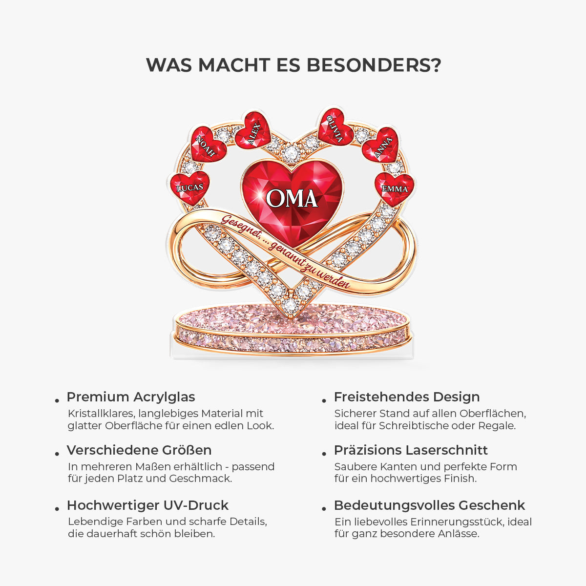 9058AGE1 3d druck effekt gesegnet mama genannt zu werden personalisiertes geschenk  acryl aufsteller mama oma 9058arsvta_1