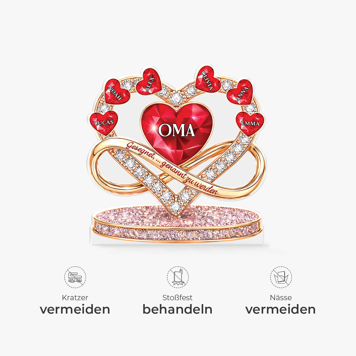 9058AGE1 3d druck effekt gesegnet mama genannt zu werden personalisiertes geschenk  acryl aufsteller mama oma 9058arsvta_3