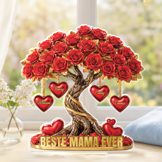 9070AGE1 3d druck effekt beste mama ever acryl aufsteller personalisiert mama oma rosenbaum 9070ar6qpa