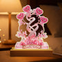 9081LGE1 3d druck effekt herzen pink personalisiertes geschenk familie  nachtlicht 9081l8pci