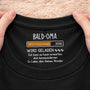 9106AGE2 bald oma schwarzes t shirt personalisiert nackenlabel drucken werdende mama oma werdender papa opa 9106aa8l5a