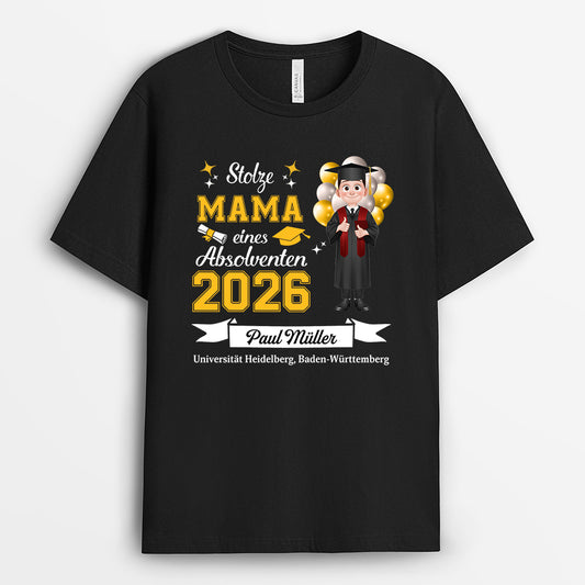 9144AGE1 stolze mama eines absolventen personalisierte geschenke abschluss  t shirts damen_ manner schwarz 9144asplb_e999fe28 5d55 4505 a765 3c9a3b0c83f4