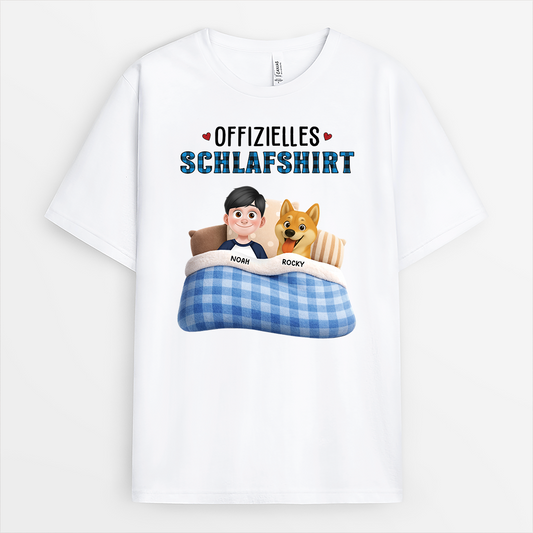 9171AGE1 3d druck effekt offizielles schlafshirt hund personalisiertes hunde geschenk  t shirt 9171a8h5c