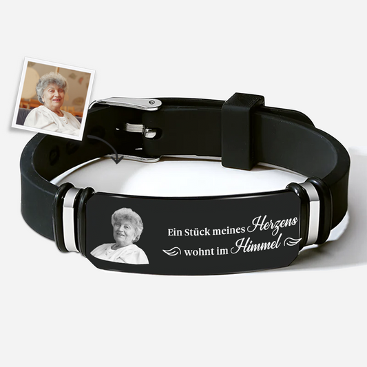 9187JGE1 spruch verstorbene mutter personalisierte trauergeschenke  armband mit foto_ mama papa 9187j3fca