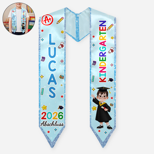 9192GE1 kindergarten abschlussfeier sterne personalisierte geschenke kinder  kindergarten abschluss stola 9192abafts