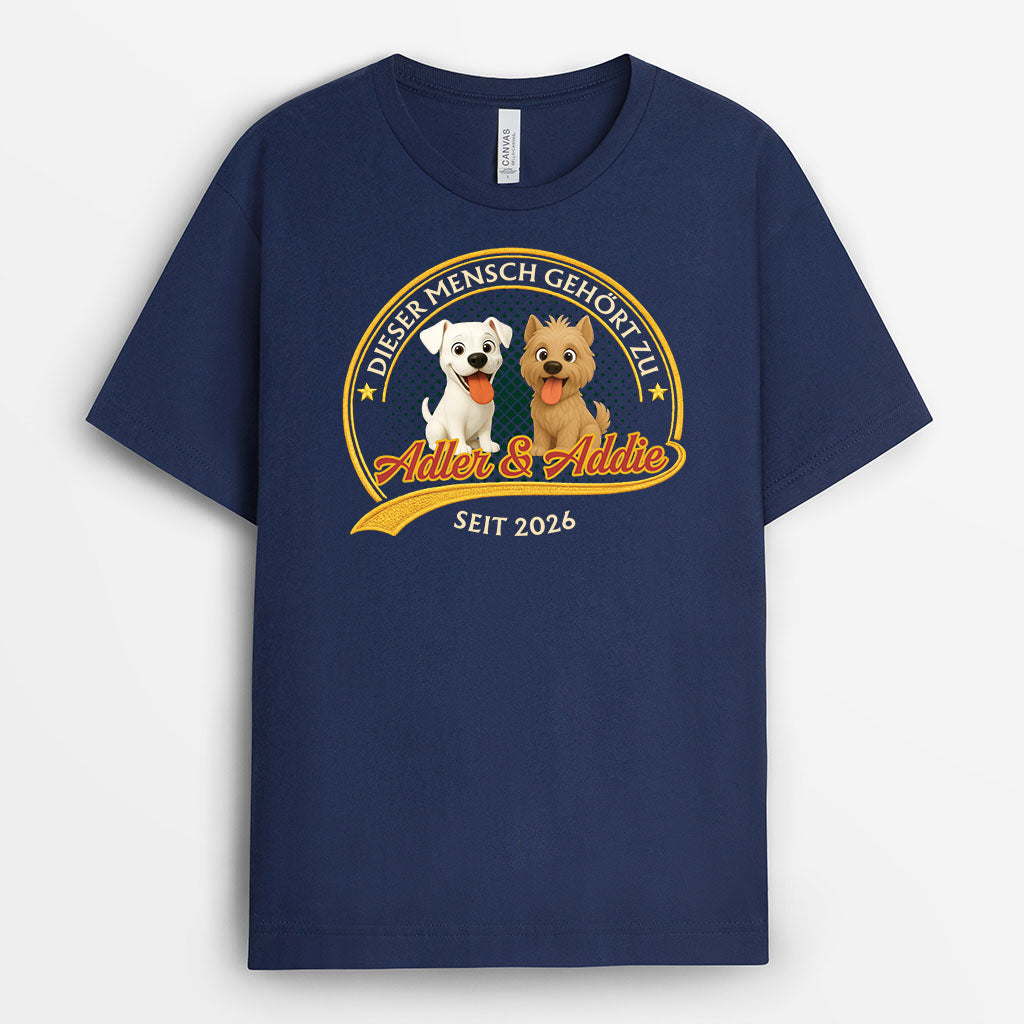 9203AGE2 dieser mensch gehort zu personalisiertes hunde geschenk  t shirt vintage 9203aaysc