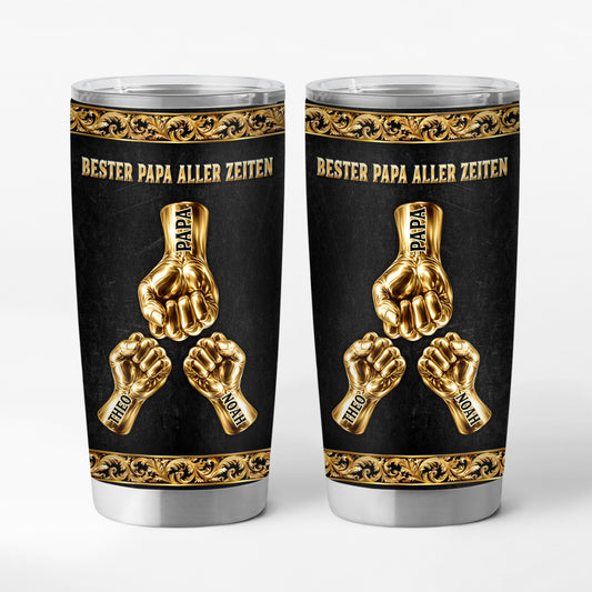 9204TGE1 3d druck effekt bester papa aller zeiten personalisierter thermobecher 590 ml papa opa gold 9204tnqmb