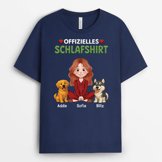 9229AGE2 offizielles schlafshirt hund personalisiertes hunde geschenk  t shirt herzen 9229a3dmc