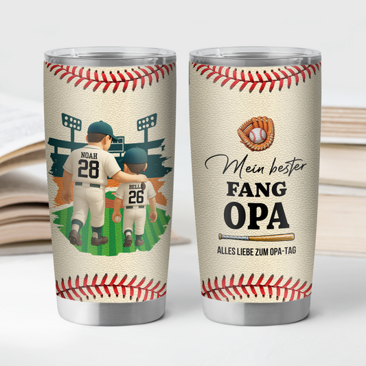 9230TGE2 3d druck effekt mein bester fang papa vatertag personalisiertes geschenk  thermobecher 590 ml papa opa baseball 9230tndbb