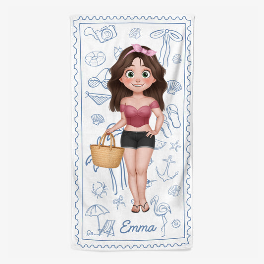 9242BGE1 name _ urlaub personalisiertes geschenk  strandtuch kinder frauen manner 9242b6dza