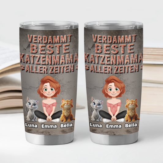 9249TGE2 3d druck effekt verdammt beste katzenmama aller zeiten personalisierte geschenke katze  thermobecher 590 ml 9249tte1d