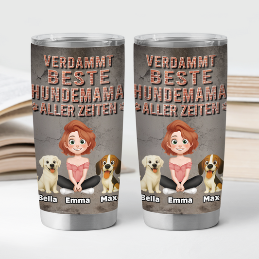 9249TGE2 3d druck effekt verdammt bester hundepapa aller zeiten personalisiertes hunde geschenk  thermobecher 590 ml 9249tte1c