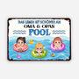 9275EGE1 das leben ist schoner an oma  opas pool personalisiertes geschenk  turschild oma opa mama papa sommer 9275e8ysa