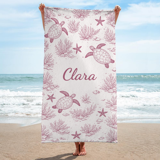 9283BGE2 meeresschildkroten personalisierte geschenke fur frauen  strandtuch 9283bneza