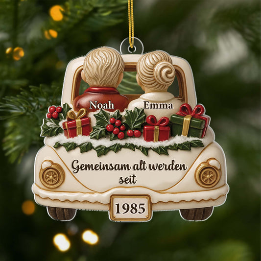 GE1 3d druck effekt zusammen seit acryl weihnachtsschmuck personalisiert paar