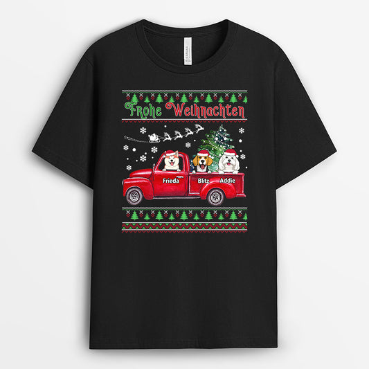 0034A010CGE1 personalisierte aufmerksamkeiten T Shirt hunde hundeliebhaber weihnachten