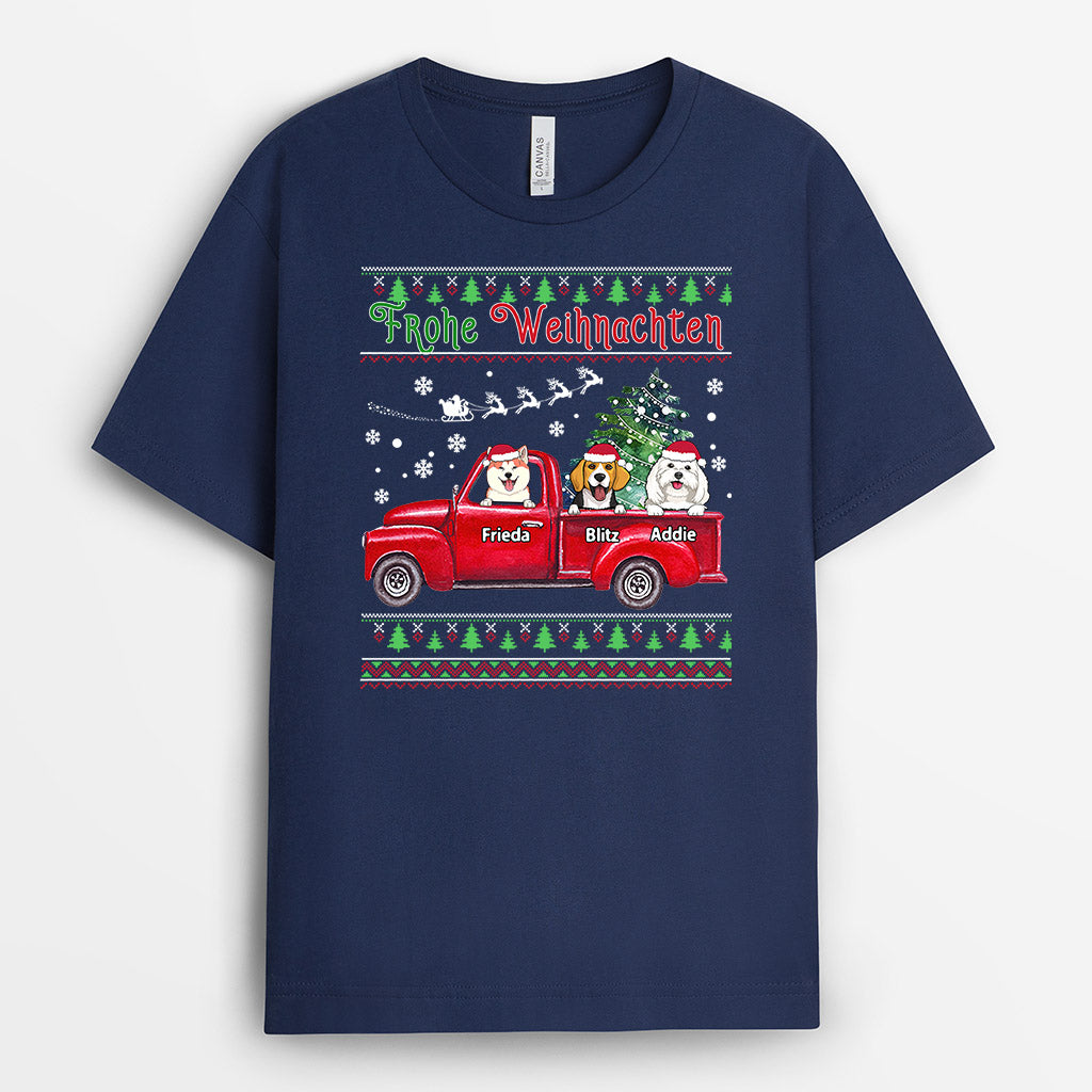 0034A010CGE2 personalisierte aufmerksamkeiten T Shirt hunde hundeliebhaber weihnachten