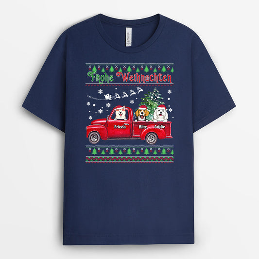 0034A010CGE2 personalisierte aufmerksamkeiten T Shirt hunde hundeliebhaber weihnachten