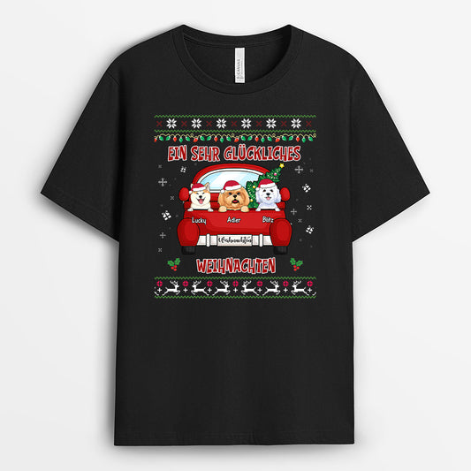 0035A030CGE1 personalisierte geschenke T Shirt hunde hundeliebhaber weihnachten