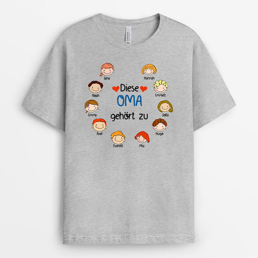 0080A040AGE1 individuelle T Shirt aufmerksamkeiten kinder familie oma mama