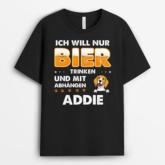 0124AGE2 Personalisierte Geschenke T Shirt Hunde Hundebesitzer