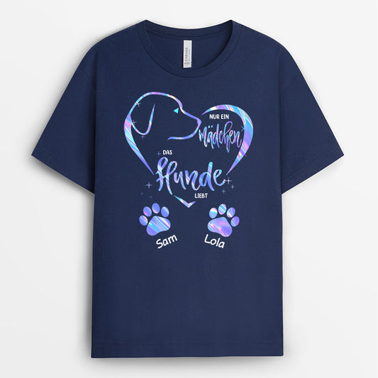 0136AGE1 personalisierte T Shirt geschenke herz hundeliebhaber madchen katzen