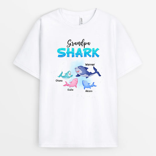 0153AGE1 personalisierte T Shirt geschenke hai opa papa papahai