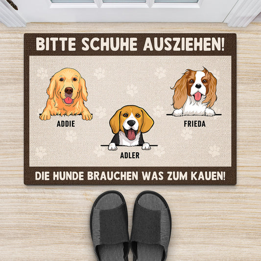 0429DGE2 Personalisierte Geschenke Fussmatte Hund Hundebesitzer