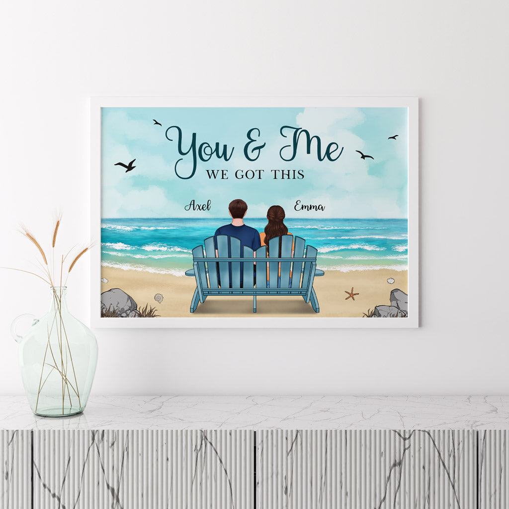 0482S535GGE3 Personliche Gaben Poster Menschen Paare Strand