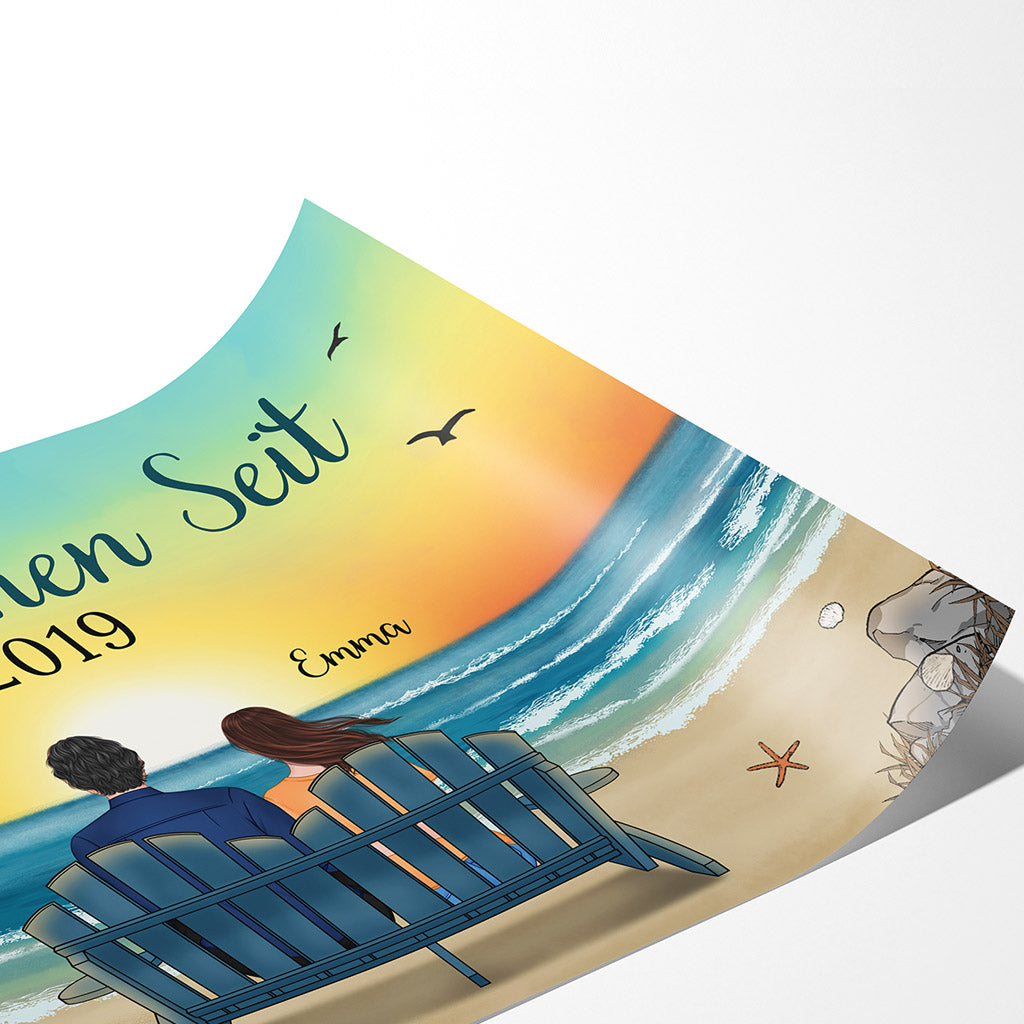 0489S595GGE2 Individuelle Aufmerksamkeiten Poster Menschen Paare Strand