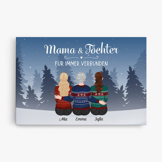 0512CGE1 Personalisierte Geschenke Leinwand Tochter Mama Weihnachten
