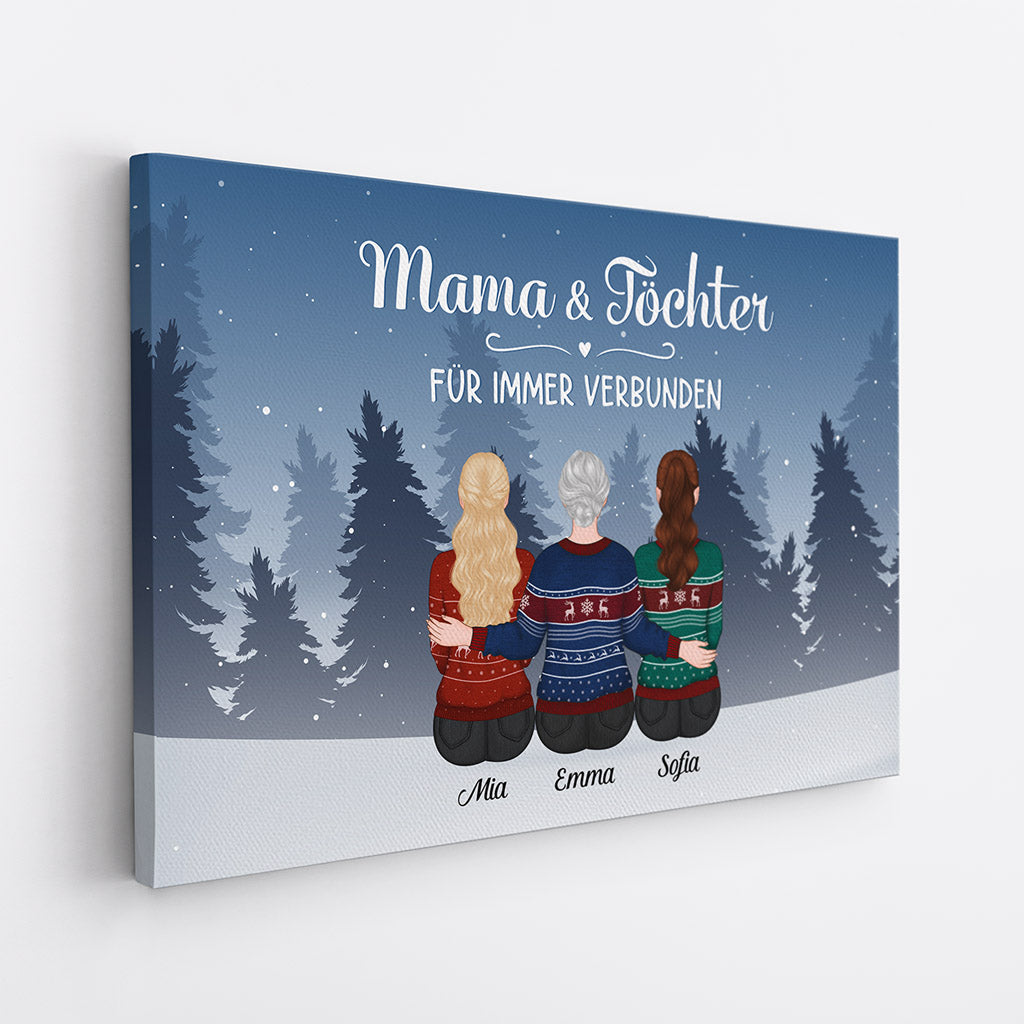 0512CGE2 Personalisierte Geschenke Leinwand Tochter Mama Weihnachten