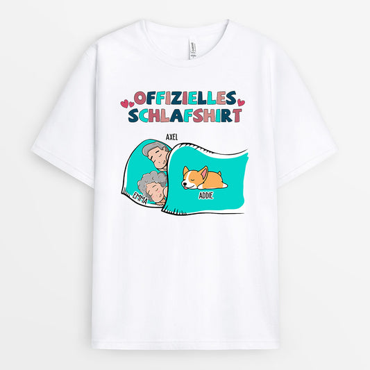 0553AGE1 Personalisierte Geschenke T Shirt Frau Mann Hunde Paare Parchen Hundebesitzer