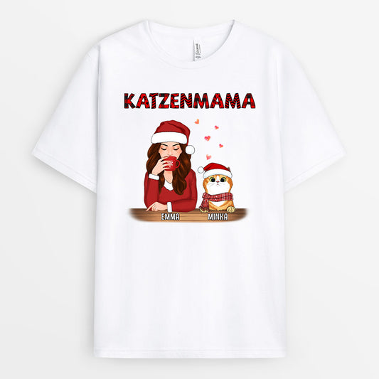 0558AGE1 Personalisierte Geschenke T Shirts Katzen Oma Mama