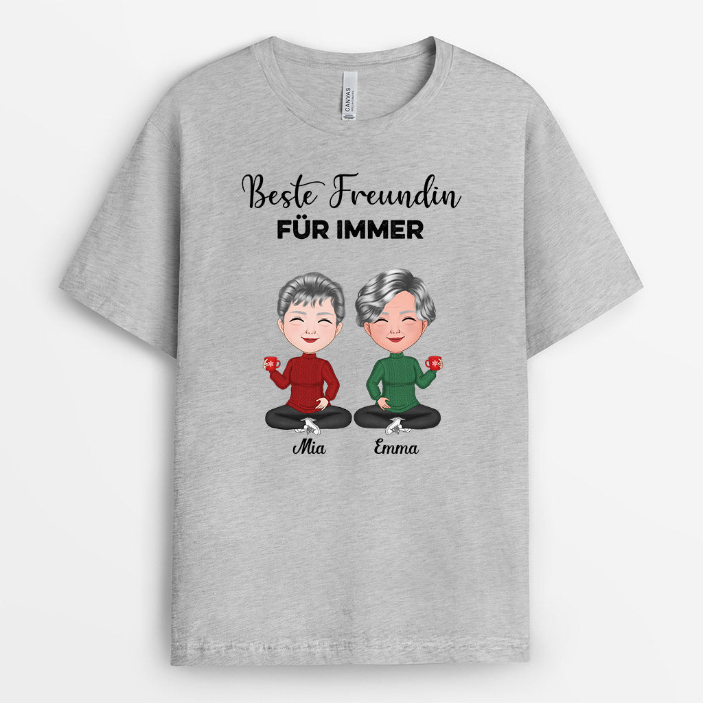 0574AGE2 Personalisierte Geschenke T Shirt Freundschaft Beste Freundin Mama Oma