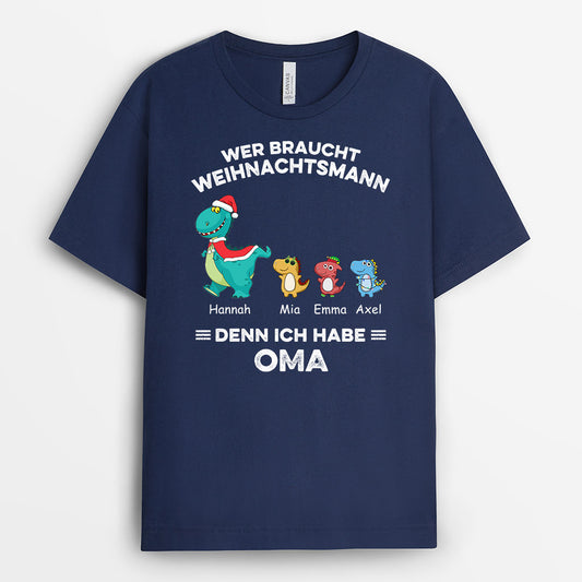 0583AGE1 Personalisierte Geschenke T Shirt Saurus Kinder Mama Oma Weihnachten