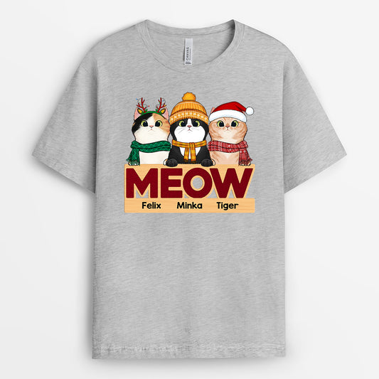 0613AGE1 Personalisierte Geschenke T Shirt Katzen Katzenliebhaber Katzenbesitzer Weihnachten