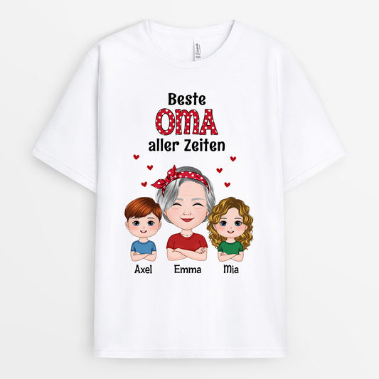 0731AGE1 Personalisierte Geschenke T Shirt Kinder Mama Oma