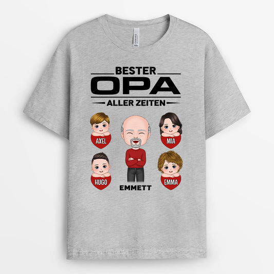 0739Age1 Personalisierte Geschenke tasse Herzen Kinder Papa Opa