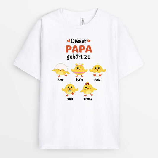 0750AGE1 Personalisierte Geschenke T Shirt Kinder Papa Opa