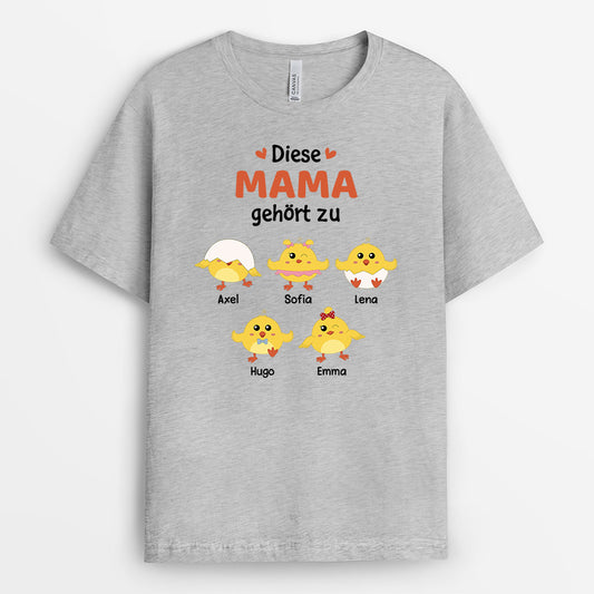 0750AGE2 Personalisierte Geschenke T Shirt Kinder Mama Oma