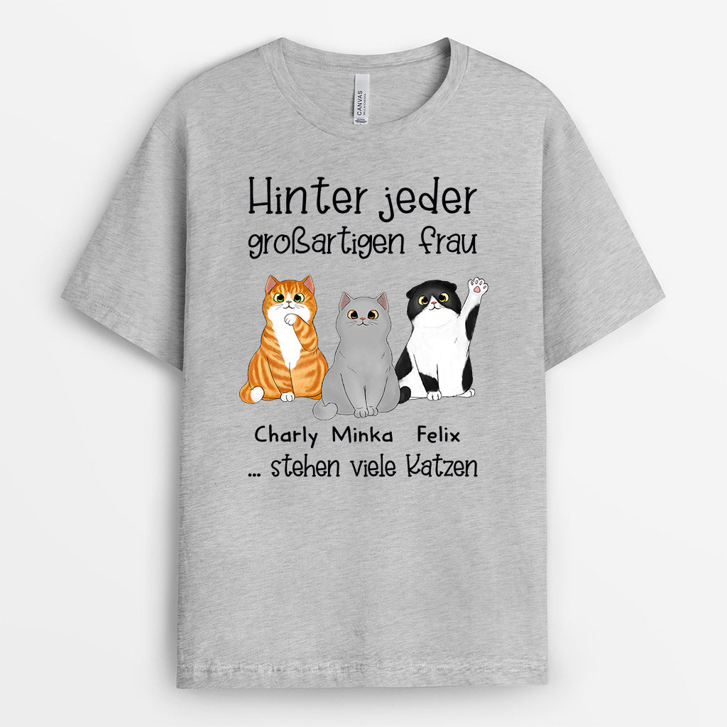 0763AGE2 Personalisierte Geschenke T Shirt Katze Katzenvater Katzenbesitzer