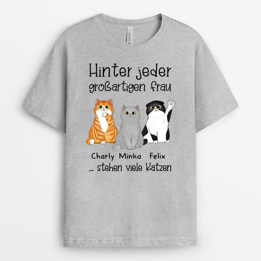 0763AGE2 Personalisierte Geschenke T Shirt Katze Katzenvater Katzenbesitzer