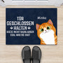 0764DGE2 Personalisierte Geschenke Fussmatte Katzen Katzenbesitzer