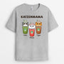 0768AGE1 Personalisierte Geschenke T Shirt Katze Katzenmama Katzenbesitzer